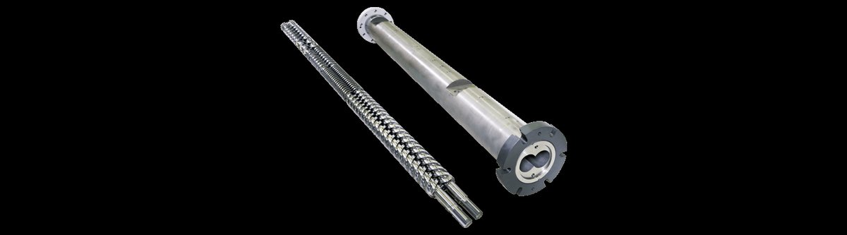 TwinScrew parallel extruder screws and barrel