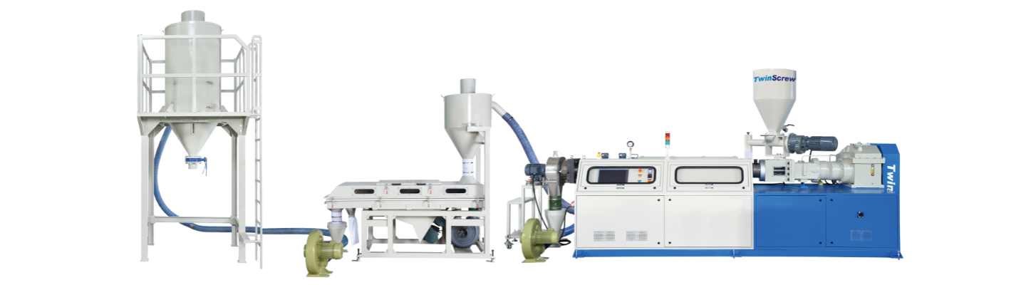 Máy đùn trục vít đôi tạo hạt PVC/PBAT/PBS