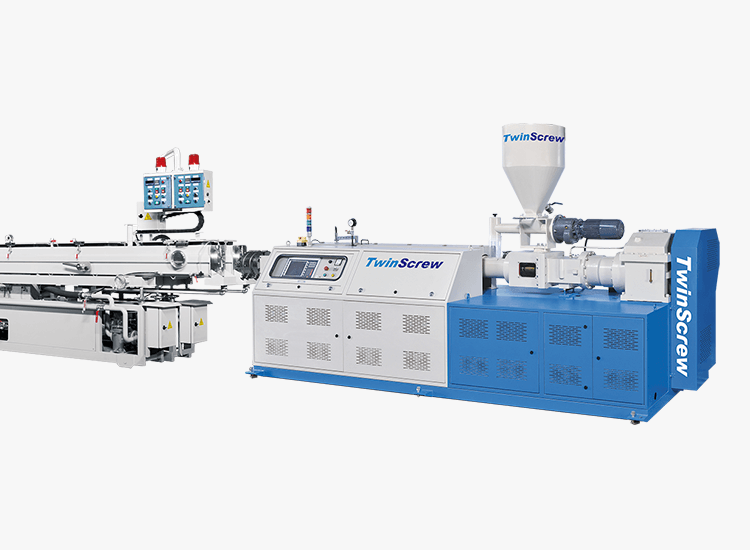 PVC雙螺桿雙管押出製管生產設備
